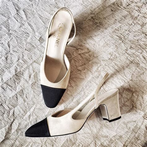 chanel style two tone shoes|chanel two tone slingbacks.